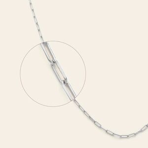 Melanie Auld long paperclip chain necklace